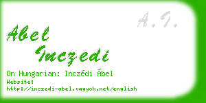abel inczedi business card